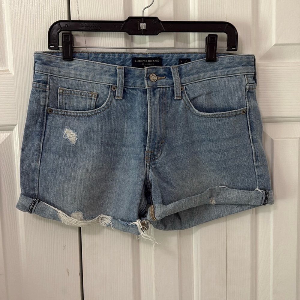 Cuffed Jean Shorts
